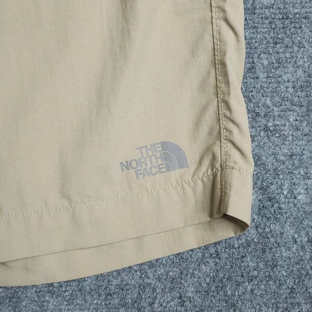 The North Face Shorts Mens 34 Beige Khaki Tan Nylon Hiking Outdoor Drawstring